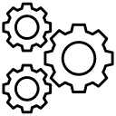 roue dentee noir